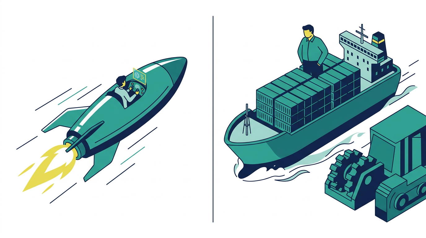 Small fast operators with AI tools outperforming large slow agencies