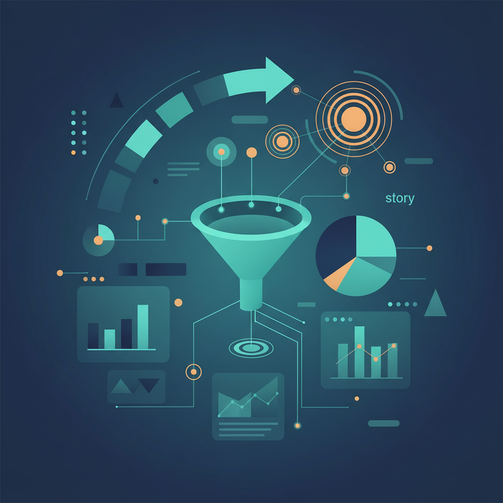 AI-generated illustration for storytelling in google analytics connecting the dots for your clients