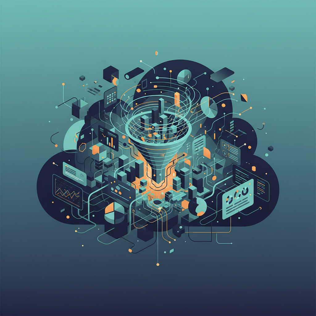 AI-generated illustration for the superstorm of marketing challenges