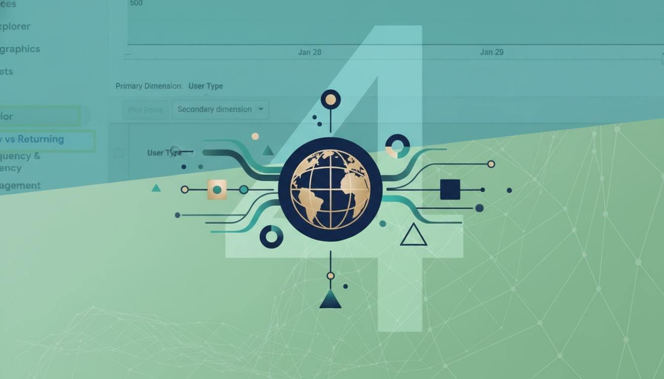 AI-generated illustration for unique visitors in google analytics