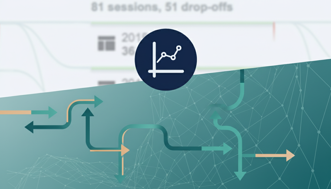 AI-generated illustration for visitor pathway analysis